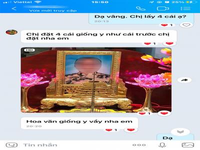 Phản hồi khách hàng về Khung ảnh thờ bằng đồng