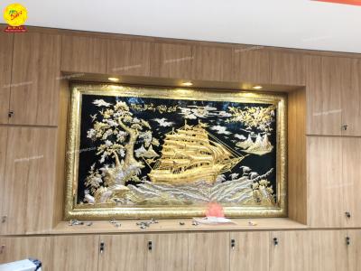 Tranh Thuận buồm xuôi gió bằng đống vàng - Quà tặng cao cấp
