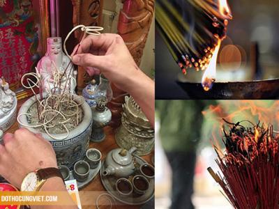Cách rút tỉa, bao sái chân hương ngày cúng ông Công ông Táo